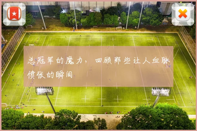 总冠军的魔力,回顾那些让人血脉偾张的瞬间